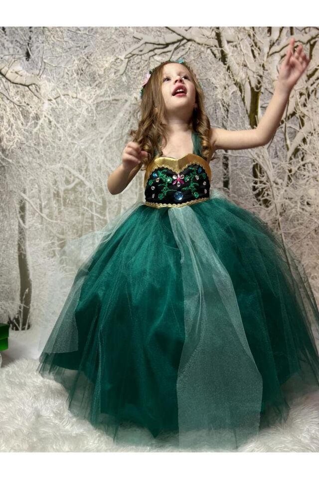 Kız Çocuk Prenses Anna Elbise, Kız Çocuk Prenses Anna Kostüm